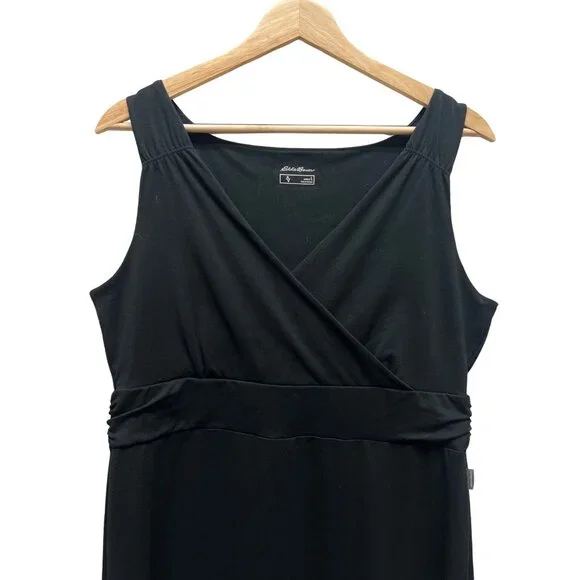 Eddie Bauer Black Aster Comfortable Crossover Dress - Picture 4 of 8